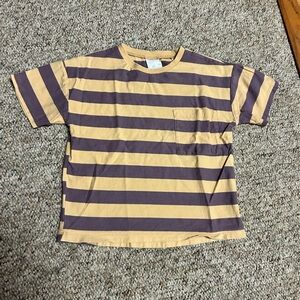 Zara Kids Striped Pocket Tee - Yellow and Purple, size 4-5T
